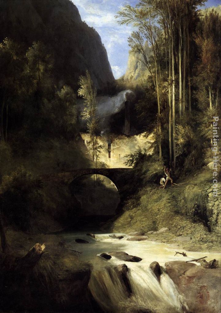 Gorge at Amalfi painting - Karl Blechen Gorge at Amalfi art painting